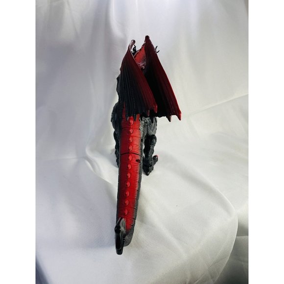 Dragon Large Toy 18 Inch Walking Roaring Moving Dragon-Lighted Red Eyes Black - Picture 7 of 12